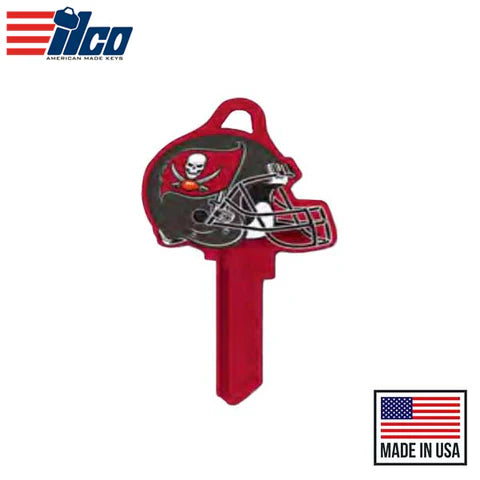 Ilco - NFL TeamKeys - Helmet Edition - Key Blank - Tampa Bay Buccaneers - KW1 (5 Pack) Ilco - NFL TeamKeys - Helmet Edition - Key Blank - Tampa Bay Buccaneers - KW1 (5 Pack)